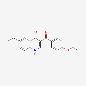 molecular formula C20H19NO3 B12497713 3-[(4-ethoxyphenyl)carbonyl]-6-ethylquinolin-4(1H)-one 