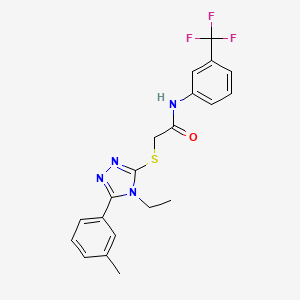 2-{[4-ethyl-5-(3-methylphenyl)-4H-1,2,4-triazol-3-yl]sulfanyl}-N-[3-(trifluoromethyl)phenyl]acetamide