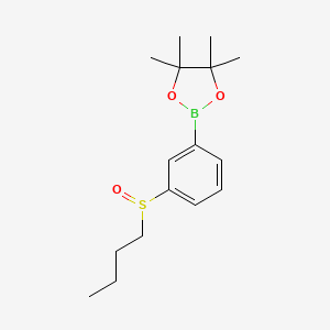 molecular formula C16H25BO3S B12497717 2-(3-(Butylsulfinyl)phenyl)-4,4,5,5-tetramethyl-1,3,2-dioxaborolane 