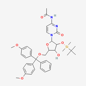 N-[1-(5-{[bis(4-methoxyphenyl)(phenyl)methoxy]methyl}-3-[(tert-butyldimethylsilyl)oxy]-4-hydroxyoxolan-2-yl)-2-oxopyrimidin-4-yl]acetamide