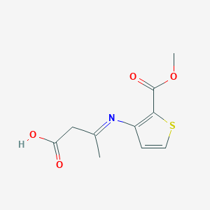 molecular formula C10H11NO4S B12497727 (3E)-3-{[2-(methoxycarbonyl)thiophen-3-yl]imino}butanoic acid 