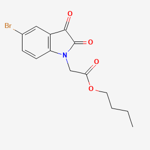 molecular formula C14H14BrNO4 B12497733 butyl (5-bromo-2,3-dioxo-2,3-dihydro-1H-indol-1-yl)acetate 