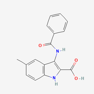 molecular formula C17H14N2O3 B12497740 5-methyl-3-[(phenylcarbonyl)amino]-1H-indole-2-carboxylic acid 