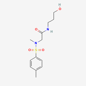 N-(3-hydroxypropyl)-2-(N-methyl-4-methylbenzenesulfonamido)acetamide