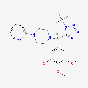 1-[(1-tert-butyl-1H-tetrazol-5-yl)(3,4,5-trimethoxyphenyl)methyl]-4-(pyridin-2-yl)piperazine