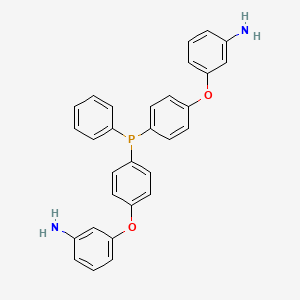 molecular formula C30H25N2O2P B12497783 3,3'-(((Phenylphosphinediyl)bis(4,1-phenylene))bis(oxy))dianiline 