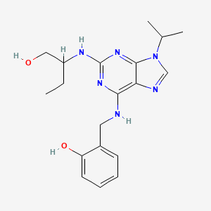 2-[[[2-(1-Hydroxybutan-2-ylamino)-9-propan-2-yl-6-purinyl]amino]methyl]phenol