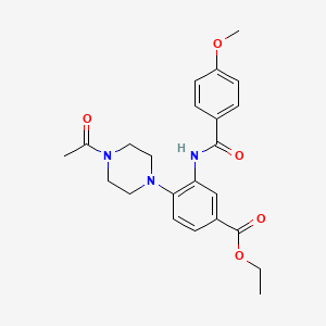 Ethyl 4-(4-acetylpiperazin-1-yl)-3-{[(4-methoxyphenyl)carbonyl]amino}benzoate