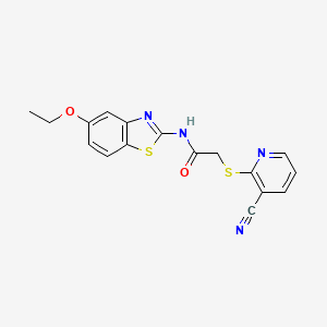 2-[(3-cyanopyridin-2-yl)sulfanyl]-N-(5-ethoxy-1,3-benzothiazol-2-yl)acetamide