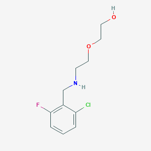 molecular formula C11H15ClFNO2 B12497800 2-(2-((2-Chloro-6-fluorobenzyl)amino)ethoxy)ethan-1-ol 