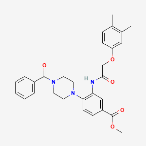 Methyl 3-{[(3,4-dimethylphenoxy)acetyl]amino}-4-[4-(phenylcarbonyl)piperazin-1-yl]benzoate