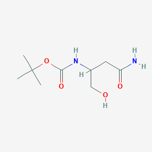 Tert-butyl N-(1-carbamoyl-3-hydroxypropan-2-YL)carbamate