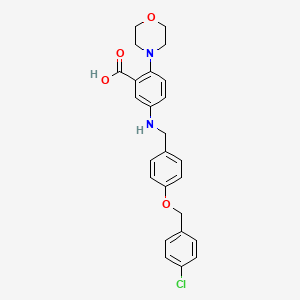 5-({4-[(4-Chlorobenzyl)oxy]benzyl}amino)-2-(morpholin-4-yl)benzoic acid