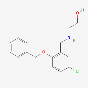 molecular formula C16H18ClNO2 B12497834 2-{[2-(Benzyloxy)-5-chlorobenzyl]amino}ethanol 