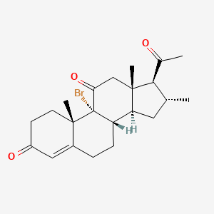 molecular formula C22H29BrO3 B1249785 9-Bromo-16alpha-methyl-pregn-4-ene-3,11,20-trione 