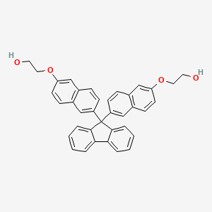 molecular formula C37H30O4 B12497858 2,2'-(((9H-Fluorene-9,9-diyl)bis(naphthalene-6,2-diyl))bis(oxy))diethanol 