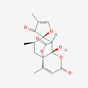(1S,6S,7S,8R,9R)-6-hydroxy-2,4',9-trimethylspiro[5,11-dioxatricyclo[5.3.2.01,6]dodec-2-ene-8,2'-furan]-3',4,12-trione