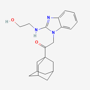 2-{2-[(2-hydroxyethyl)amino]-1H-benzimidazol-1-yl}-1-[(3s,5s,7s)-tricyclo[3.3.1.1~3,7~]dec-1-yl]ethanone