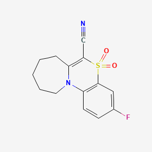 3-fluoro-8,9,10,11-tetrahydro-7H-azepino[2,1-c][1,4]benzothiazine-6-carbonitrile 5,5-dioxide