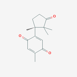 molecular formula C15H18O3 B1249792 5-Methyl-2-(3-oxo-1,2,2-trimethylcyclopentyl)benzoquinone 