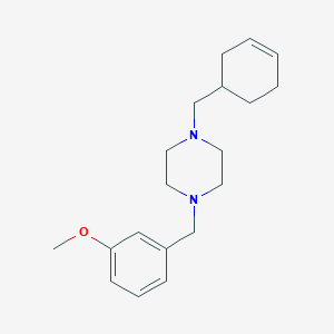 molecular formula C19H28N2O B12497920 1-(Cyclohex-3-en-1-ylmethyl)-4-(3-methoxybenzyl)piperazine 