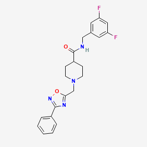 N-(3,5-difluorobenzyl)-1-[(3-phenyl-1,2,4-oxadiazol-5-yl)methyl]piperidine-4-carboxamide