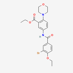 Ethyl 5-{[(3-bromo-4-ethoxyphenyl)carbonyl]amino}-2-(morpholin-4-yl)benzoate