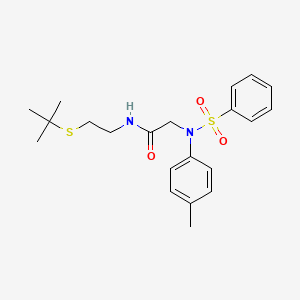 N-[2-(tert-butylsulfanyl)ethyl]-N~2~-(4-methylphenyl)-N~2~-(phenylsulfonyl)glycinamide