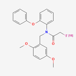molecular formula C23H22FNO4 B1249805 Acetamide, N-((2,5-dimethoxyphenyl)methyl)-2-(fluoro-18F)-N-(2-phenoxyphenyl)- CAS No. 1003581-94-9