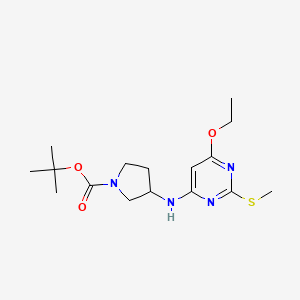 Tert-butyl 3-{[6-ethoxy-2-(methylsulfanyl)pyrimidin-4-yl]amino}pyrrolidine-1-carboxylate