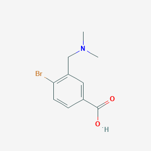 molecular formula C10H12BrNO2 B12498060 4-Bromo-3-((dimethylamino)methyl)benzoic acid 