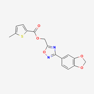 [3-(1,3-Benzodioxol-5-yl)-1,2,4-oxadiazol-5-yl]methyl 5-methylthiophene-2-carboxylate