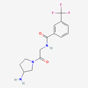 N-[2-(3-aminopyrrolidin-1-yl)-2-oxoethyl]-3-(trifluoromethyl)benzamide