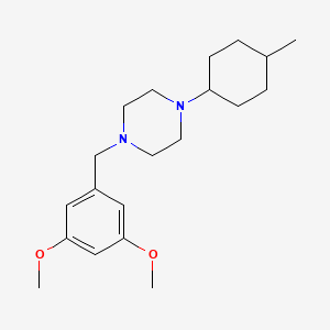 molecular formula C20H32N2O2 B12498101 1-[(3,5-Dimethoxyphenyl)methyl]-4-(4-methylcyclohexyl)piperazine 