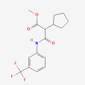 Methyl 2-cyclopentyl-3-oxo-3-{[3-(trifluoromethyl)phenyl]amino}propanoate