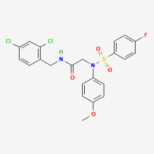 N-[(2,4-dichlorophenyl)methyl]-2-[N-(4-methoxyphenyl)-4-fluorobenzenesulfonamido]acetamide