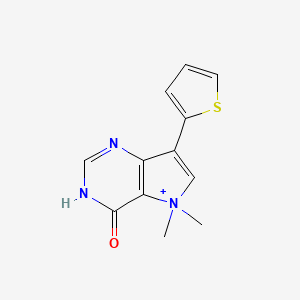 molecular formula C12H12N3OS+ B12498146 5,5-dimethyl-7-thiophen-2-yl-3H-pyrrolo[3,2-d]pyrimidin-5-ium-4-one 