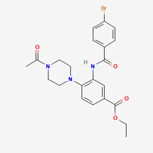 Ethyl 4-(4-acetylpiperazin-1-yl)-3-{[(4-bromophenyl)carbonyl]amino}benzoate