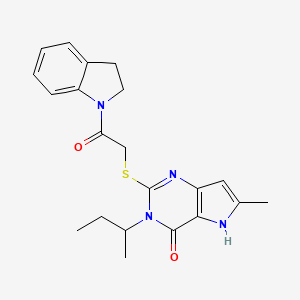 3-(butan-2-yl)-2-{[2-(2,3-dihydro-1H-indol-1-yl)-2-oxoethyl]sulfanyl}-6-methyl-3,5-dihydro-4H-pyrrolo[3,2-d]pyrimidin-4-one