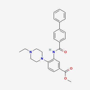 Methyl 3-[(biphenyl-4-ylcarbonyl)amino]-4-(4-ethylpiperazin-1-yl)benzoate