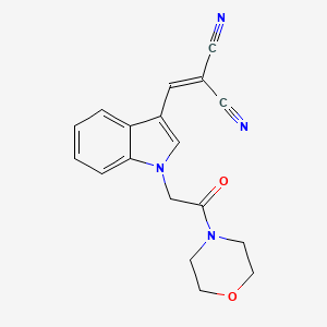 ({1-[2-(morpholin-4-yl)-2-oxoethyl]-1H-indol-3-yl}methylidene)propanedinitrile