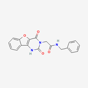 molecular formula C19H15N3O4 B12498260 N-benzyl-2-(2,4-dioxo-1,4-dihydro[1]benzofuro[3,2-d]pyrimidin-3(2H)-yl)acetamide 