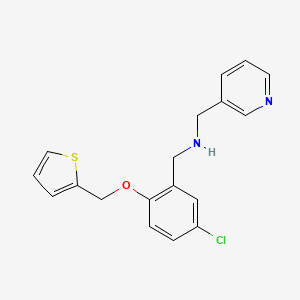 1-[5-chloro-2-(thiophen-2-ylmethoxy)phenyl]-N-(pyridin-3-ylmethyl)methanamine