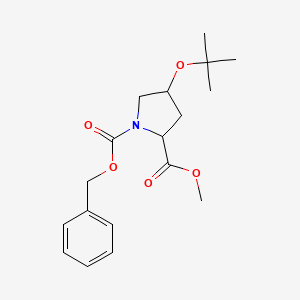 molecular formula C18H25NO5 B12498277 1-Benzyl 2-methyl 4-(tert-butoxy)pyrrolidine-1,2-dicarboxylate 