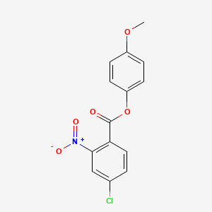 molecular formula C14H10ClNO5 B12498281 4-Methoxyphenyl 4-chloro-2-nitrobenzoate 