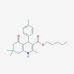 Pentyl 2,7,7-trimethyl-4-(4-methylphenyl)-5-oxo-1,4,5,6,7,8-hexahydroquinoline-3-carboxylate