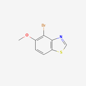 molecular formula C8H6BrNOS B12498289 4-Bromo-5-methoxybenzo[d]thiazole 