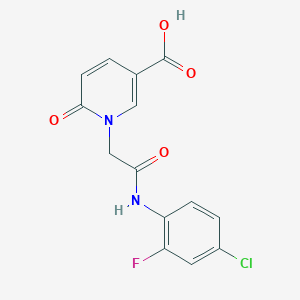 1-{2-[(4-Chloro-2-fluorophenyl)amino]-2-oxoethyl}-6-oxo-1,6-dihydropyridine-3-carboxylic acid