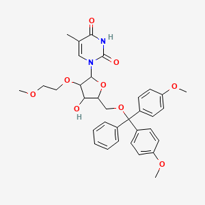 molecular formula C34H38N2O9 B12498379 1-(5-{[Bis(4-methoxyphenyl)(phenyl)methoxy]methyl}-4-hydroxy-3-(2-methoxyethoxy)oxolan-2-YL)-5-methyl-3H-pyrimidine-2,4-dione 