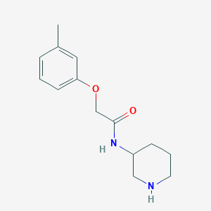 molecular formula C14H20N2O2 B12498385 2-(3-methylphenoxy)-N-(piperidin-3-yl)acetamide 